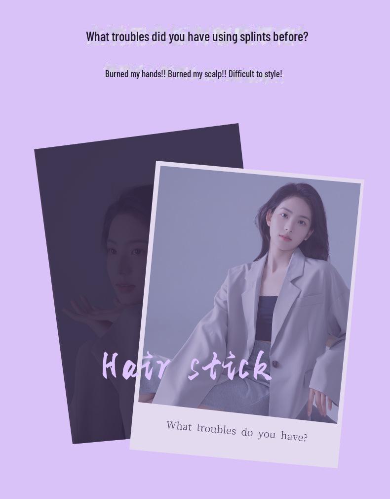 Dual-Purpose Curling & Straightening Iron for Hair: Compact & Fluffy Style Tool for Korean Students