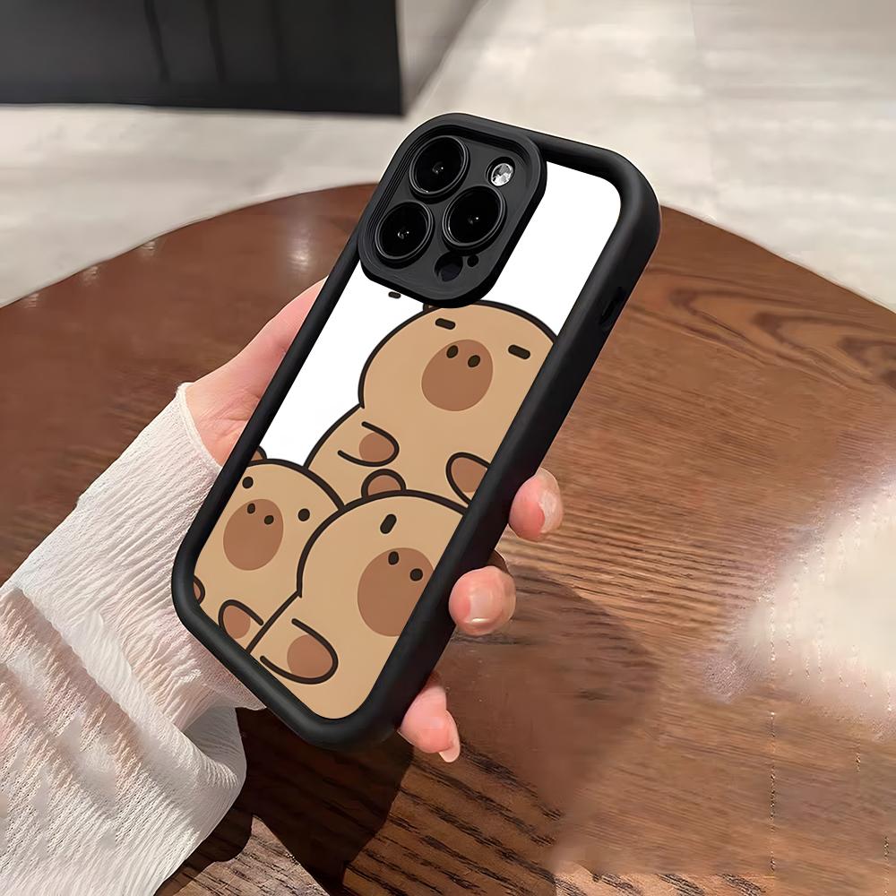 Cute Capybara Phone Case For IPhone 17 Pro Max 15 Pro 16 14 Plus 12 13 Mini 11 Pro Shockproof Soft Cover