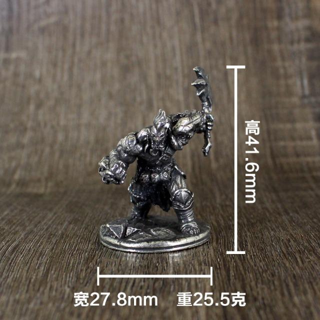 Metal Orc Tribe Soldier Archer Action Figures Desktop Game Chess Pieces Collectible Miniature Model Car Interior Ornament