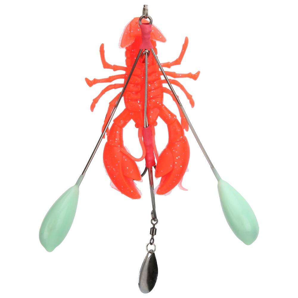 with Hook Artificial Lobster Lure 11.2cm 102g Fishing Lure Bait Deep Sea Trolling Bait  For Trout