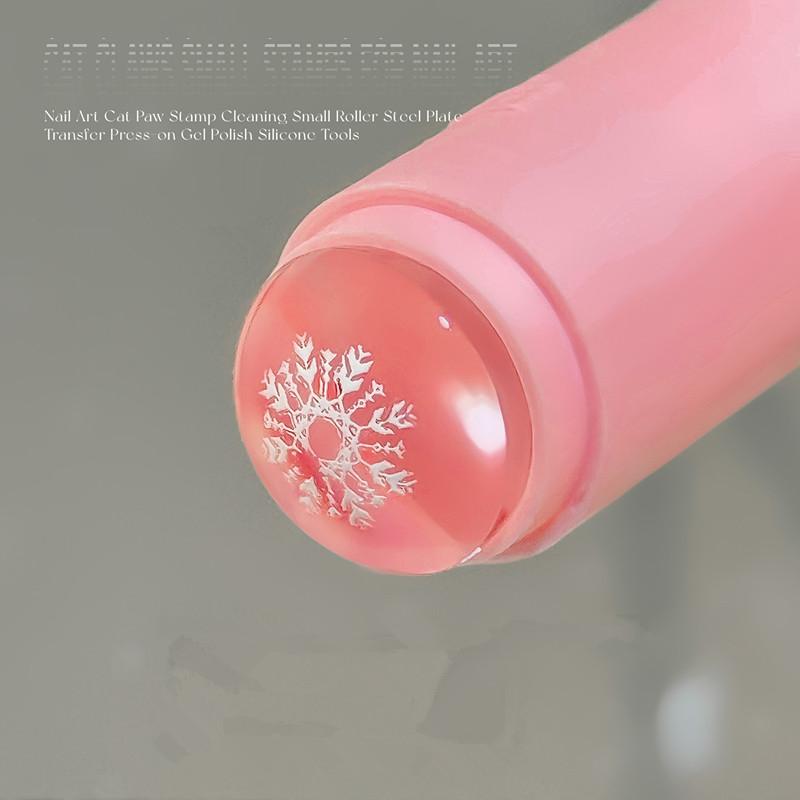 Cute Cat Claw Seal Transfer Printing Tool Nail Stamping Plates Pure Clear Jelly Nails Art Stamper Silicone Manicure Accessor