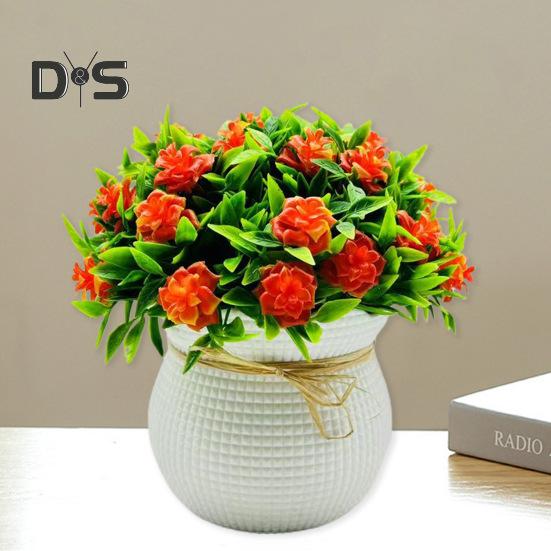 Artificial Potted Plants 31 Flower Head Home Office Living Room Bedroom Wedding Faux Floral Bonsai Indoor Outdoor Decoration