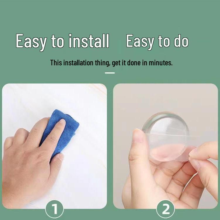 High-Transparency Anti-Collision Door Stopper & Silent Silicone Buffer Pad