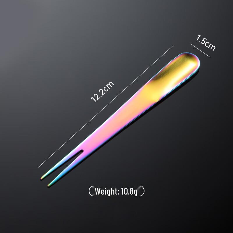 Qianxing Stainless Steel Dual-Use Fruit Fork Spoon Set