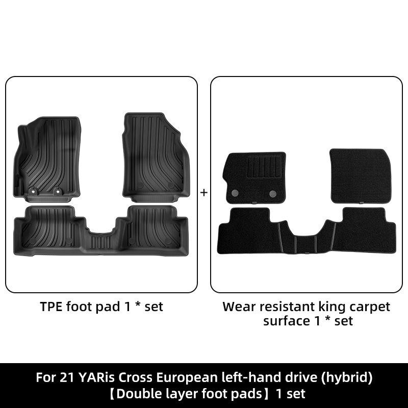 Custom TPE Floor Mats & Trunk Liner for 2020-2024 Toyota Yaris