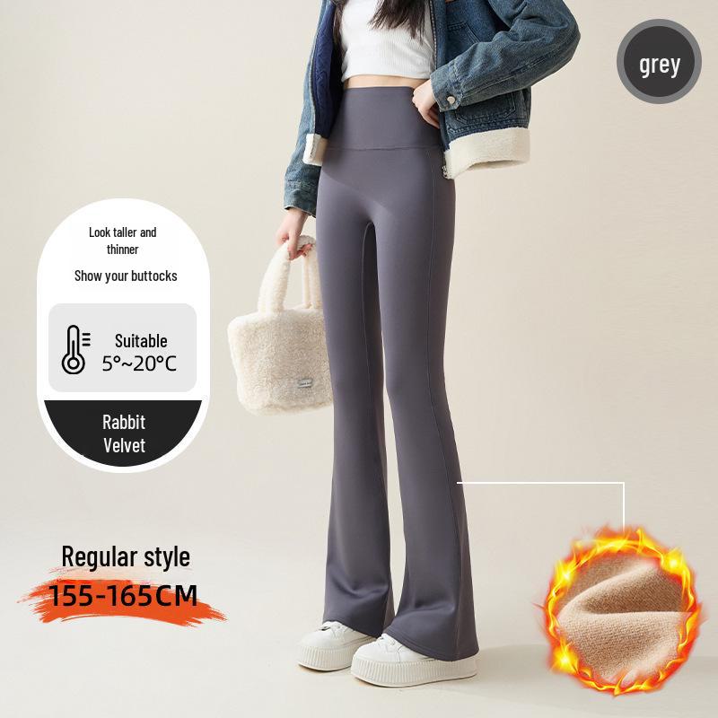 Women's High-Waist Flared Pants - Petite, Lightweight Summer Style, 2025 Collection, No-Drop Long Casual Design