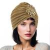Headscarf Hat with Fancy Pleats Rhinestones Retro Style Women Turban Hat 20s 30s Vintage Headpiece Hair Accessories
