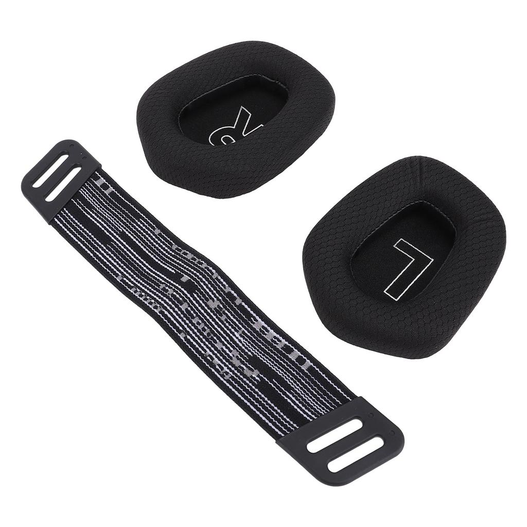 Headset Ear Pads Breathable Mesh High Density Memory Foam Ear Cushions with Headband Straps for G733 Wireless G335