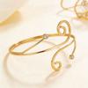 Punk Style Music Note Open Bangle Adjustable Geometric Spiral Bracelet  Music Festival