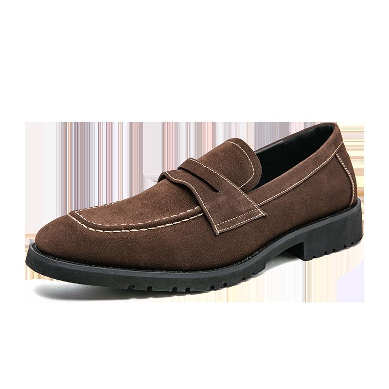 2024 Men s Autumn Casual Suede Leather Loafers – Youth Slip-On Driving Shoes 42