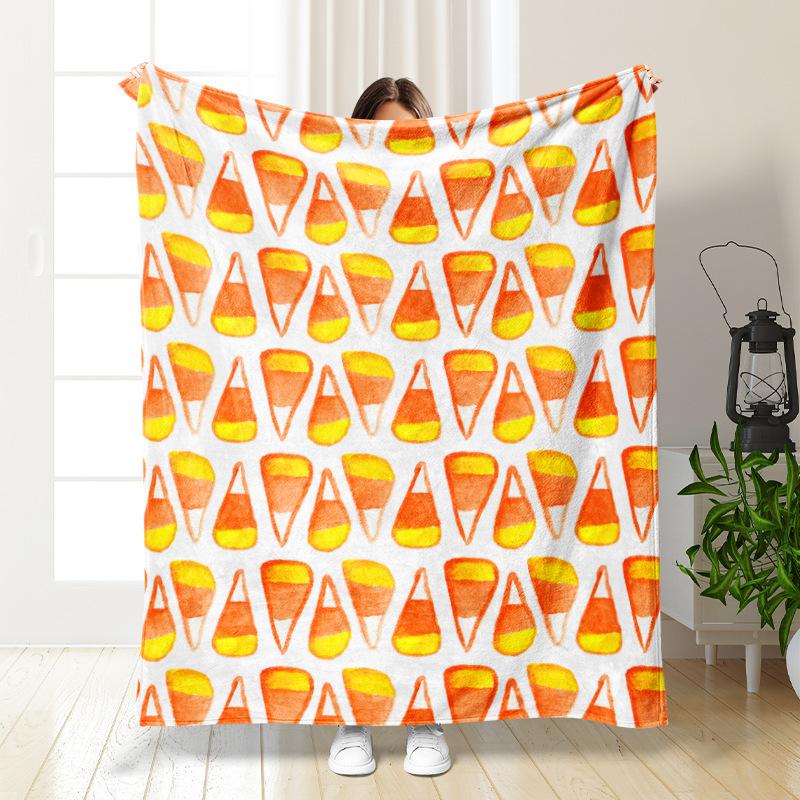 Halloween Theme digitalprinted polyester Bedroom velvet flannel soft sofa cover blanket Fleece soft sofa cover blankets