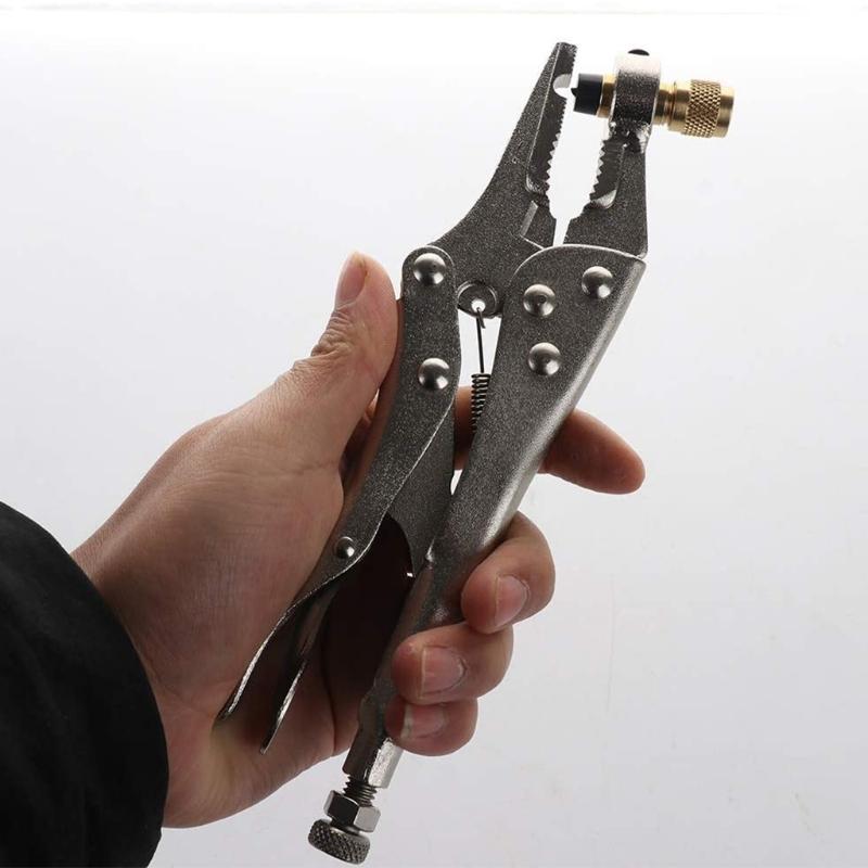 Anti-Rust Refrigerant Recovery Tube Locking Plier Gift for DIY Work Friends and Family Apply To Home Appliance Repairmen