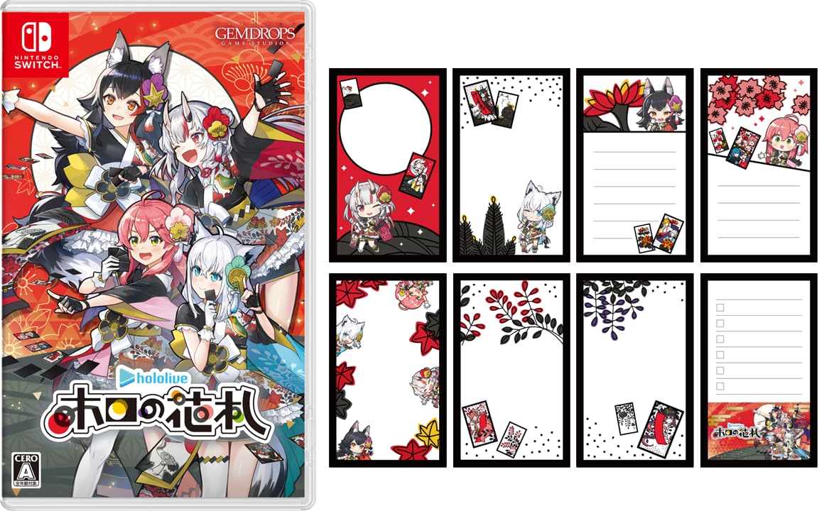 

Карты Ханафуда для Switch Включает новую иллюстрацию, блокнот для заметок и оригинальные цифровые обои [Бонусный] пакет, в стиле Ханафуда (8