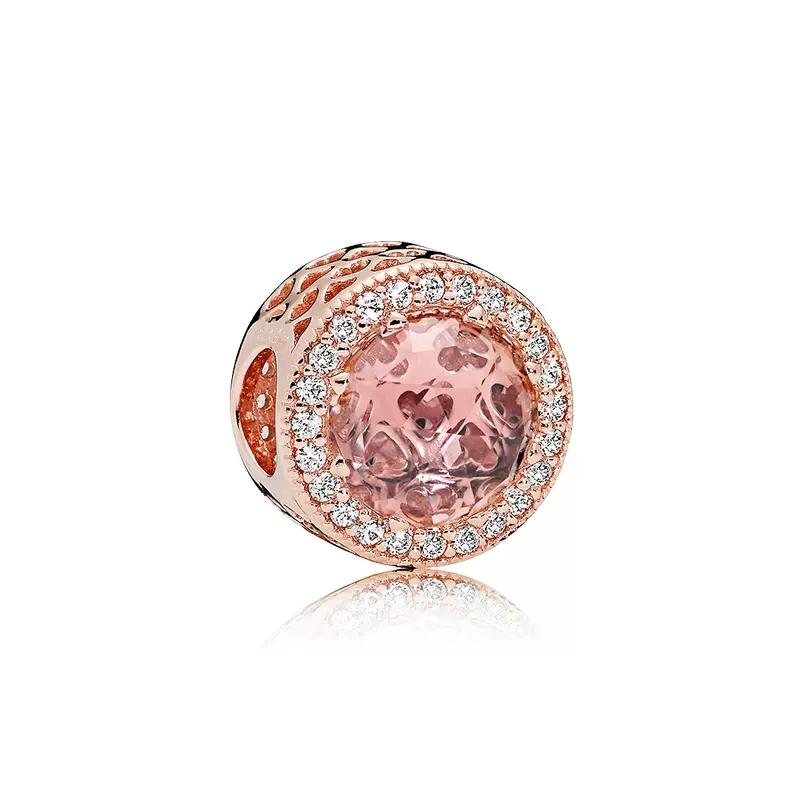 Sparking Rose Gold Plated Charm Beads Dangle Fit Original Snake Silver Bracelet Necklace Beads for Diy Jewelry Women Gift 2026
