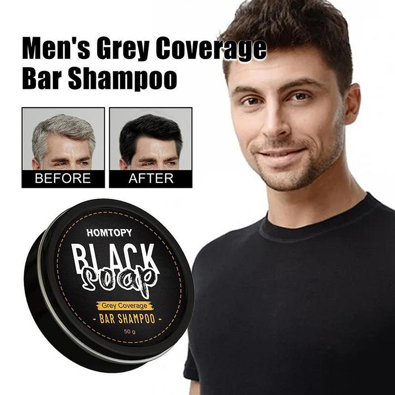 Savon assombrissant pour cheveux naturels, réparation rapide et efficace, teinture de couleur grise et blanche, savon pour cheveux lisses, hydrate, répare les cheveux abîmés pour hommes et femmes