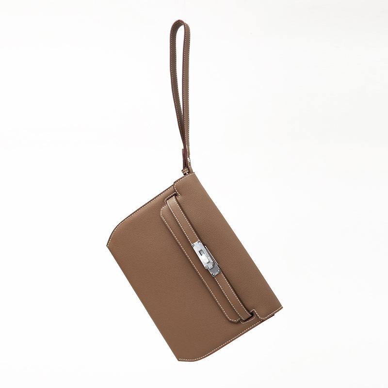 Genuine Leather Vintage Women's Bag Premium Sense All-in-one Underarm Commuter Messenger Bag Large Capacity Shoulder Crossbody Bag