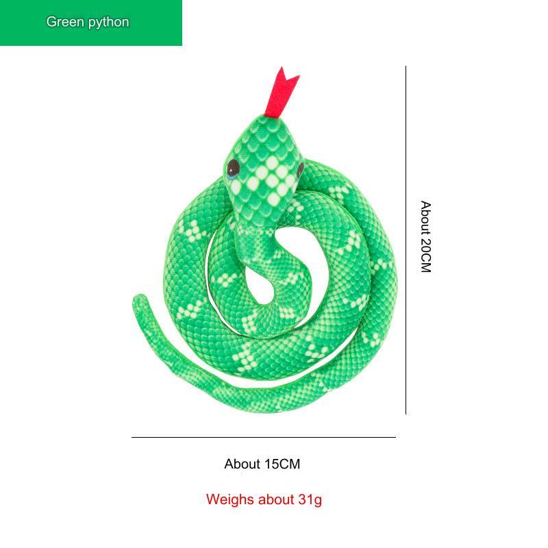 New Plush Cat Toy Realistic Snake Design With Interactive Sound Perfect For Pets To Chew And Play 33g