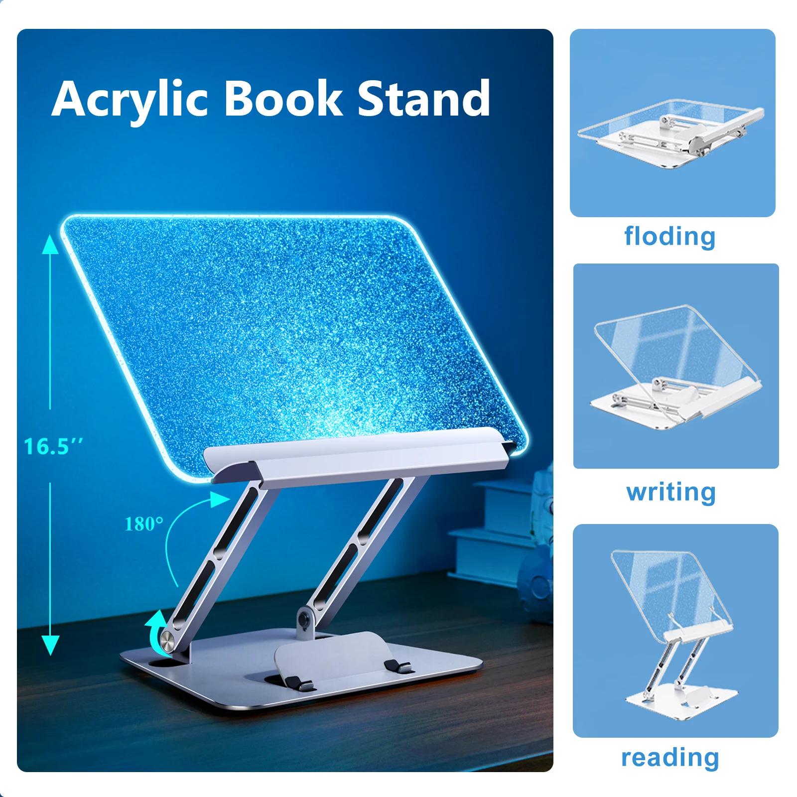 Oatsbasf Adjustable Vertical Laptop Stand Reading Book Stand Holder Foldable Notebook Stand Laptop Support MacBook Tablet Mount