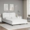 VidaXL Lit avec matelas blanc 120x200 cm similicuir 3208711