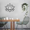 Metall Wandkunst Lotusblume Kunstwerk Wandschild Dekor Heimdekorationen für Wohnzimmer Arbeitszimmer Schlafzimmer Esszimmer
