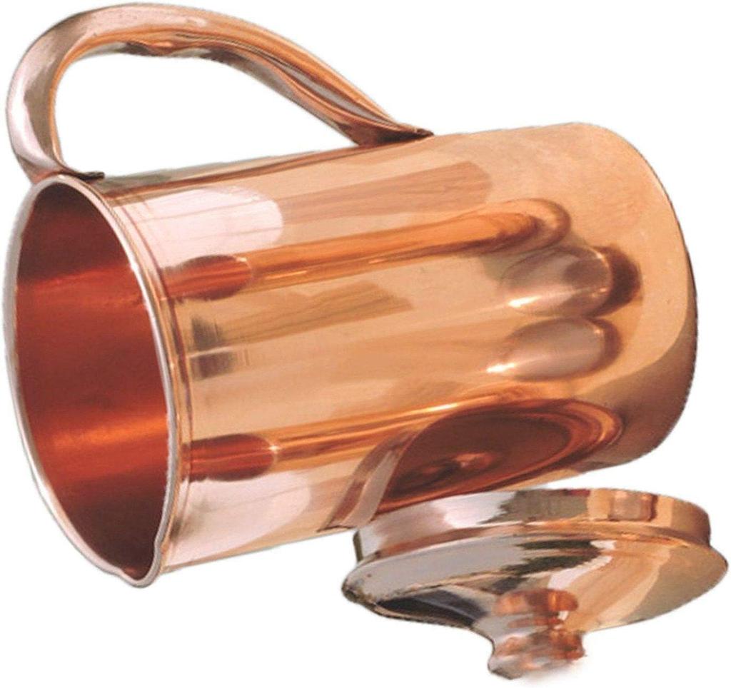 TreegoArt Pure Copper Water Jug Leak Proof Seam Less Smooth Finished Design For Storage Water, Home, Kitchen,Office,Gifts - 2 Liter