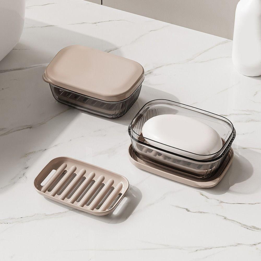 Portable Gadgets Travel Soap Dish With Drain Plate Soap Storage Box Bathroom Supplies