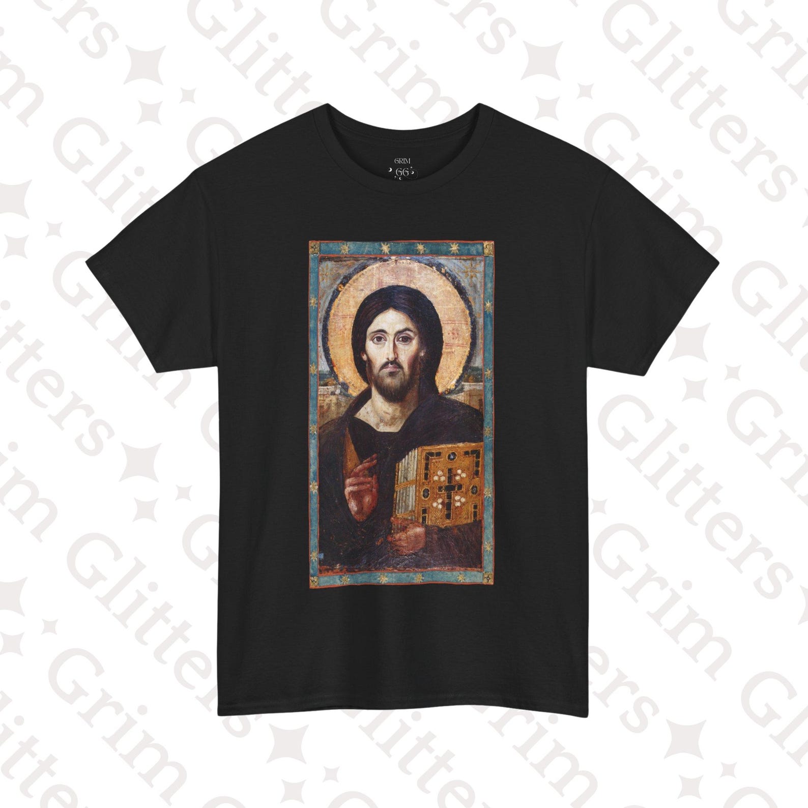 Christ Pantocrator T-Shirt: 6th Century Byzantine Icon Art L