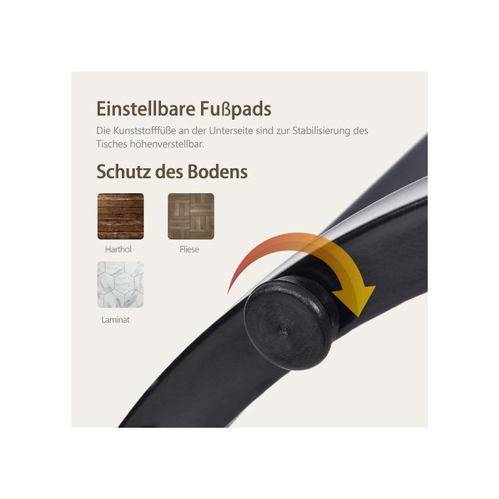 Table Basse Ronde - MUVOE - Lot De 2 - MDF - Métal - Design Moderne