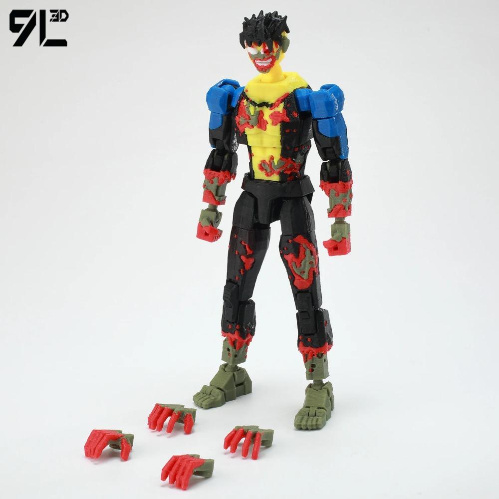 9L3D Dummy13 Lucky13 Conquest Action Figure Invin-cible Model Full Body Movable Toy Multi-Jointed Movable Robot 3D Printed Decor