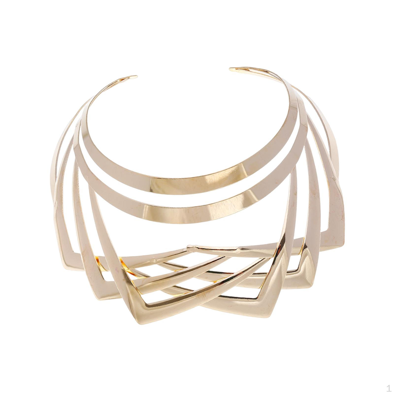 African Choker Necklaces Unique Alloy Design for Women Masquerade Events