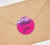 Darling Souvenir 45 Pcs Round String Lights Thank You Fuschia Pink Stickers DIY Envelope Seals-1.6