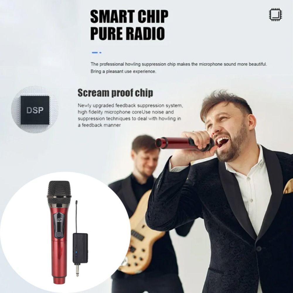 High Quality Wireless Microphone Rechargeable Wireless Microphone System  Stage Performance
