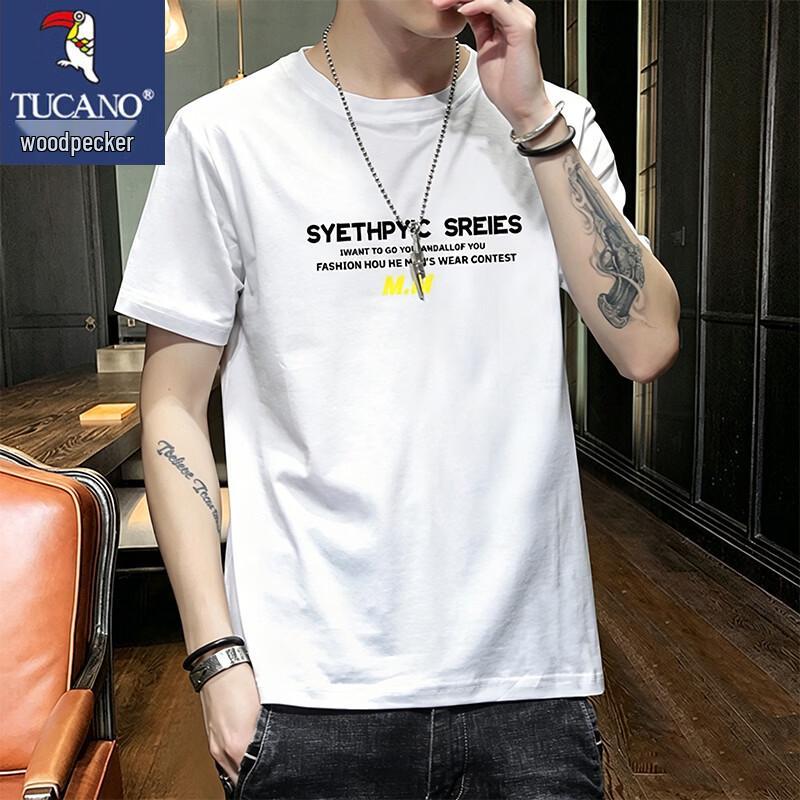 TUCANO Men s Solid Round Neck Short Sleeve T-Shirt 3XL