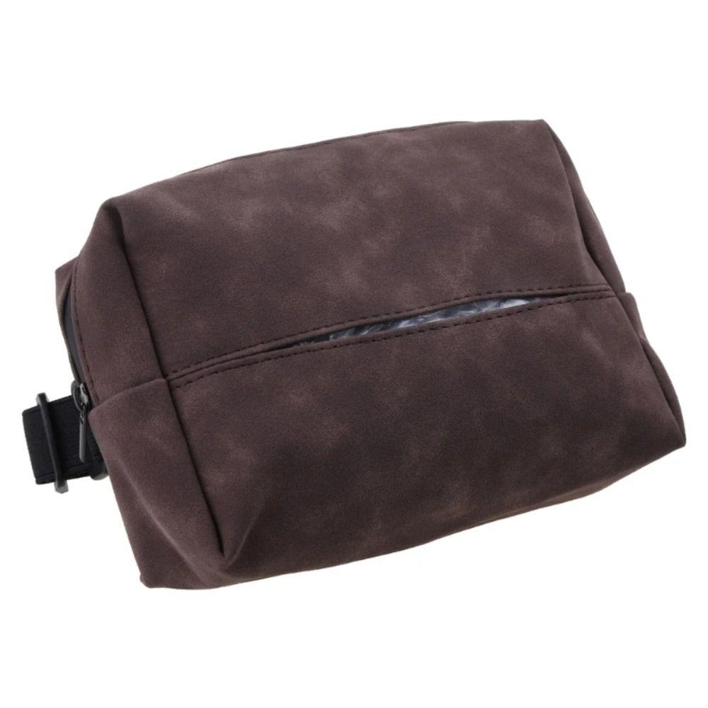 Wear-resistant Car Tissue Box Nappa Leather Paper Towel Organizer Car Seat Head Back