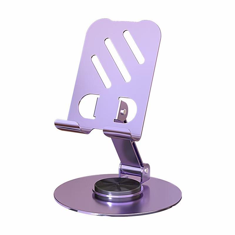

Mobile Phone Stand 360° Rotating Desktop All-metal Lazy Person Universal Portable Live Streaming TV Series Folding Type ° Rotation фіолетовий