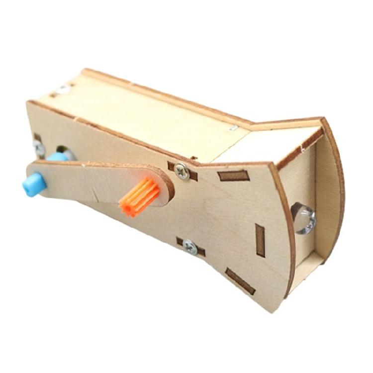 Educational Hand Powered Generator Model Wooden Flashlight Set Physics Learning Toy For Children Science Project