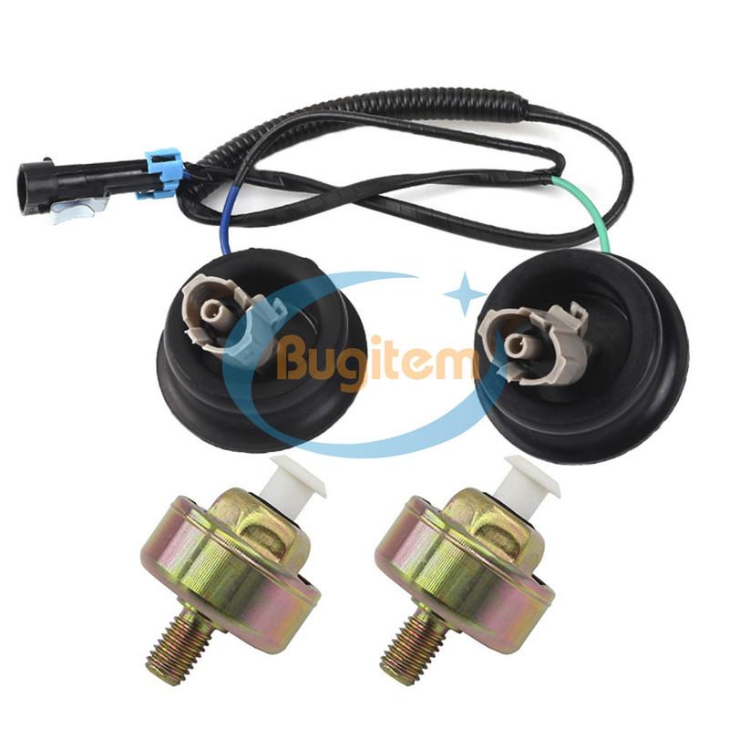 New 2PCS Knock Sensor w/Harness For Buick Cadillac Chevy GM LS1 LQ4 LQ9 6.0 5.3 5.7 12601822 12589867 10456603 Replacement Parts