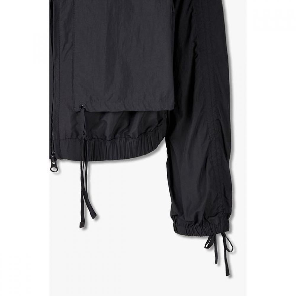 Studio Tomboy Shirred Sleeve Hooded Zip Up Jumper 9106313003