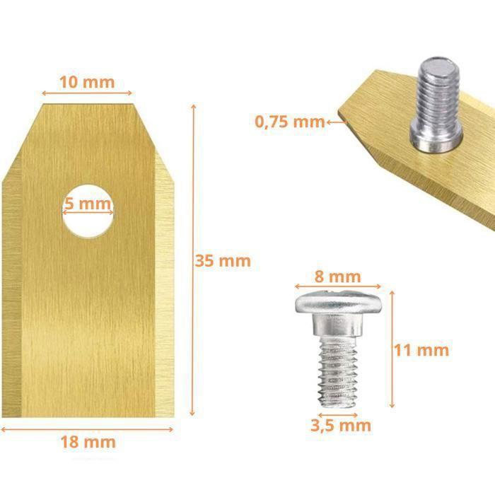 Lama di ricambio per robot tagliaerba Segway Navimow i105 i108 i110 X315 X330 X350 X390 H500 H800 H1500 H3000 [confezione da 45]