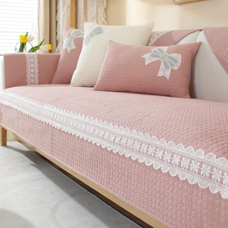 

Чехол для дивана из скандинавского хлопка для гостиной, нескользящее полотенце для дивана, универсальное полотенце для всех сезонов, чехол для дивана, заднее полотенце для дома 45 * 45 pillow cover (without core)