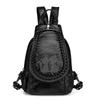 Women's Backpack Soft Leather Wash Dual-purpose Breast Bag Oblique Span Bag Multi-functional Shoulder Bag Daily Go Small Backpack