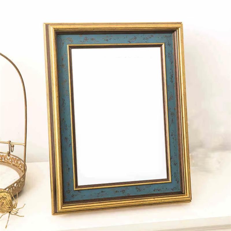 Retro European Style Photo Frame Desktop Ornaments Hanging Wall Photo Frame Home Living Room Bedroom Decoration Photo Frame