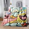 Vicces S-SpongeBob Patrick Csillag Rajzfilm Flanel Takaró Puha Meleg Dobótakaró Hálószobába Nappaliba Ágyhoz Kempingezéshez Piknikhez Gyerekeknek