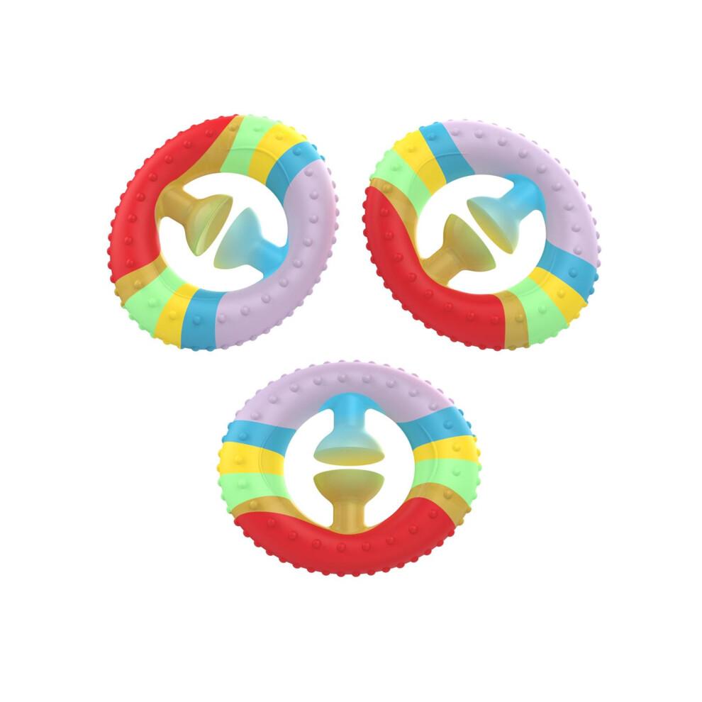 Colorful Silicone Squeeze Toy with Suction Cup for Sensory Play