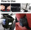 Waterproof Car Trash Can Leakproof Dustbin with Lid Storage Pockets Multipurpose Vehicle Garbage Bin for SUV
