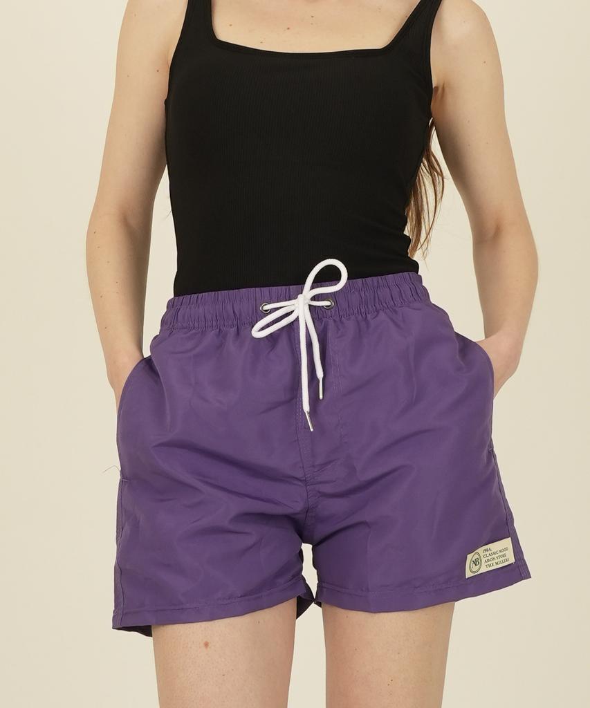 THE-ABON Beach Vivid Swim Shorts Purple