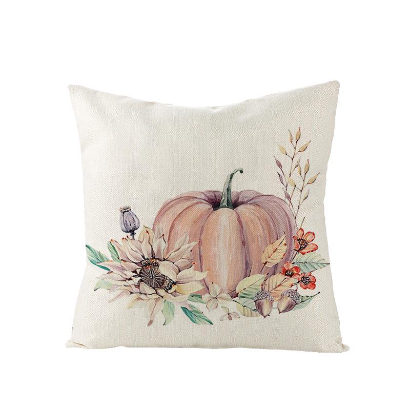 Home Thanksgiving Pumpkin Polyester Pillow Cover Home Sofa Pillow Cushion Cover
