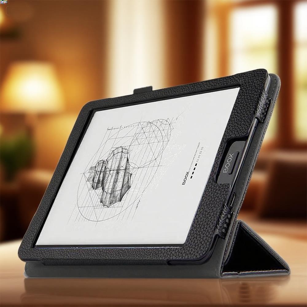 Onyx BOOX Nova 2/3/5 Lederschutzhülle mit Ständer und Handhalter für 7,8-Zoll E-Reader.