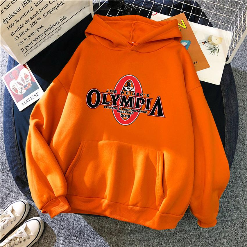 OLYMPIA Bedruckte Fitnessstudios Harajuku Lustiger Damen-Hoodie Kleidung Herren Damenmode Hoodies Übergroßes Sport-Sweatshirt Kapuzenpullover Unisex