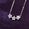 Exquisite Gold Filled Moissanite Flower Pendant Necklace for Women Gift Cute Necklaces Certificate